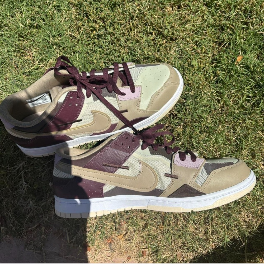 Nike Olive and Burgundy Sneakers